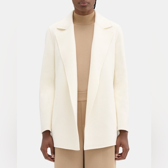 Theory Open Front Coat in Double-Face Wool-Cashmere - Picture 10 of 10